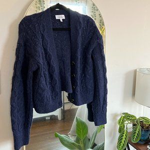 NEVER WORN Cable Knit Wool Cardigan